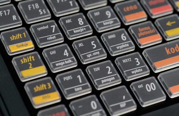 Kasa fiskalna - klawiatura. Posnet neo online.